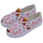 Bright Aztec Ethnic Seamless Pattern Kids  Canvas Slip Ons