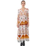 Bright Aztec Ethnic Seamless Pattern Button Up Boho Maxi Dress