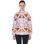 Bright Aztec Ethnic Seamless Pattern Women s High Neck Windbreaker