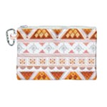 Bright Aztec Ethnic Seamless Pattern Canvas Cosmetic Bag (Large)