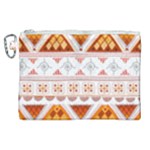 Bright Aztec Ethnic Seamless Pattern Canvas Cosmetic Bag (XL)