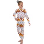 Bright Aztec Ethnic Seamless Pattern Kids  Long Sleeve Set 