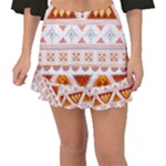 Bright Aztec Ethnic Seamless Pattern Fishtail Mini Chiffon Skirt