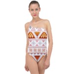 Bright Aztec Ethnic Seamless Pattern Classic One Shoulder Swimsuit