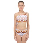 Bright Aztec Ethnic Seamless Pattern Spliced Up Two Piece Swimsuit