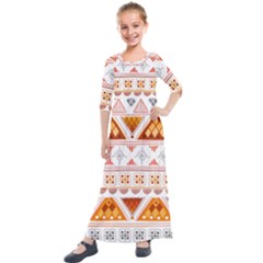 Kids  Quarter Sleeve Maxi Dress 