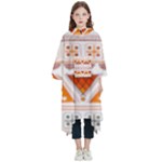 Bright Aztec Ethnic Seamless Pattern Kids  Hooded Rain Ponchos