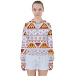 Bright Aztec Ethnic Seamless Pattern Women s Tie Up Sweat