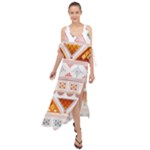 Bright Aztec Ethnic Seamless Pattern Maxi Chiffon Cover Up Dress