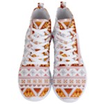 Bright Aztec Ethnic Seamless Pattern Men s Lightweight High Top Sneakers