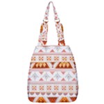 Bright Aztec Ethnic Seamless Pattern Center Zip Backpack