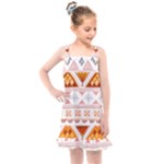 Bright Aztec Ethnic Seamless Pattern Kids  Overall Dress