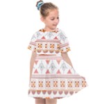 Bright Aztec Ethnic Seamless Pattern Kids  Sailor Dress