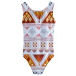 Bright Aztec Ethnic Seamless Pattern Kids  Cut-Out Back One Piece Swimsuit