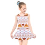 Bright Aztec Ethnic Seamless Pattern Kids  Skater Dress Swimsuit