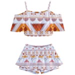 Bright Aztec Ethnic Seamless Pattern Kids  Off Shoulder Skirt Bikini