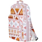 Bright Aztec Ethnic Seamless Pattern Double Compartment Backpack