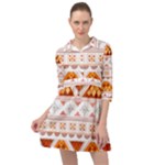 Bright Aztec Ethnic Seamless Pattern Mini Skater Shirt Dress