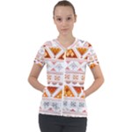 Bright Aztec Ethnic Seamless Pattern Short Sleeve Zip Up Jacket