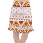 Bright Aztec Ethnic Seamless Pattern Fishtail Chiffon Skirt