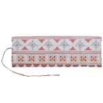 Bright Aztec Ethnic Seamless Pattern Roll Up Canvas Pencil Holder (M)