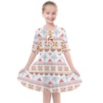 Bright Aztec Ethnic Seamless Pattern Kids  All Frills Chiffon Dress