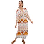 Bright Aztec Ethnic Seamless Pattern Grecian Style  Maxi Dress