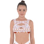 Bright Aztec Ethnic Seamless Pattern Bandaged Up Bikini Top