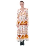 Bright Aztec Ethnic Seamless Pattern Button Up Maxi Dress