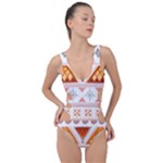 Bright Aztec Ethnic Seamless Pattern Side Cut Out Swimsuit