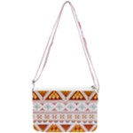 Bright Aztec Ethnic Seamless Pattern Double Gusset Crossbody Bag