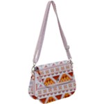 Bright Aztec Ethnic Seamless Pattern Saddle Handbag