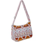 Bright Aztec Ethnic Seamless Pattern Zip Up Shoulder Bag