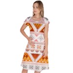 Bright Aztec Ethnic Seamless Pattern Classic Short Sleeve Dress