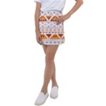 Bright Aztec Ethnic Seamless Pattern Kids  Tennis Skirt