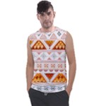 Bright Aztec Ethnic Seamless Pattern Men s Regular Tank Top