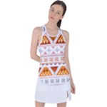 Bright Aztec Ethnic Seamless Pattern Racer Back Mesh Tank Top