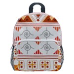 Bright Aztec Ethnic Seamless Pattern Kids  Age 5-10 Lightweight School Backpack with Side Pockets