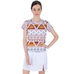 Bright Aztec Ethnic Seamless Pattern Women s Sports Top