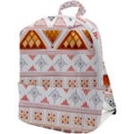 Bright Aztec Ethnic Seamless Pattern Zip Up Backpack