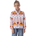 Bright Aztec Ethnic Seamless Pattern Kids  Half Zip Hoodie