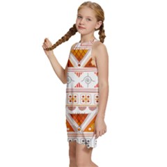 Kids  Halter Collar Waist Tie Chiffon Dress 