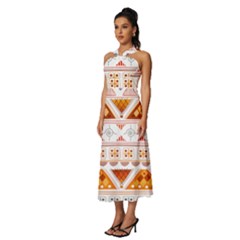 Sleeveless Cross Front Cocktail Midi Chiffon Dress 