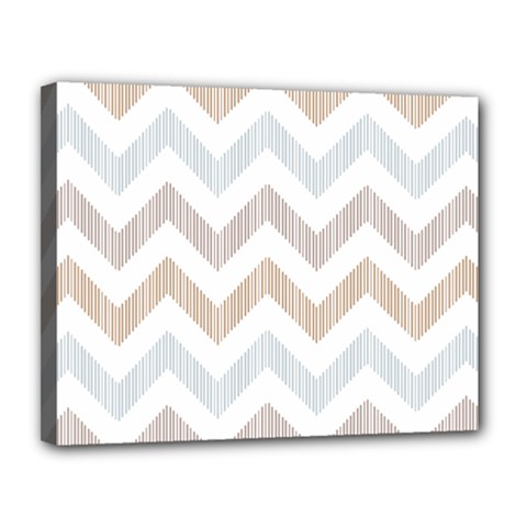 Colored Zigzag Seamless Patterns Canvas 14  x 11  (Stretched) from ArtsNow.com