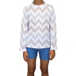 Colored Zigzag Seamless Patterns Kids  Long Sleeve Swimwear