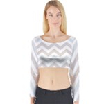 Colored Zigzag Seamless Patterns Long Sleeve Crop Top