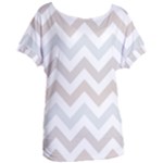 Colored Zigzag Seamless Patterns Women s Oversized T-Shirt