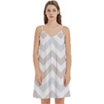 Colored Zigzag Seamless Patterns Mini Camis Dress With Pockets