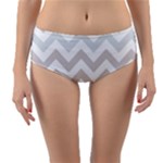 Colored Zigzag Seamless Patterns Reversible Mid-Waist Bikini Bottoms