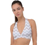 Colored Zigzag Seamless Patterns Halter Plunge Bikini Top